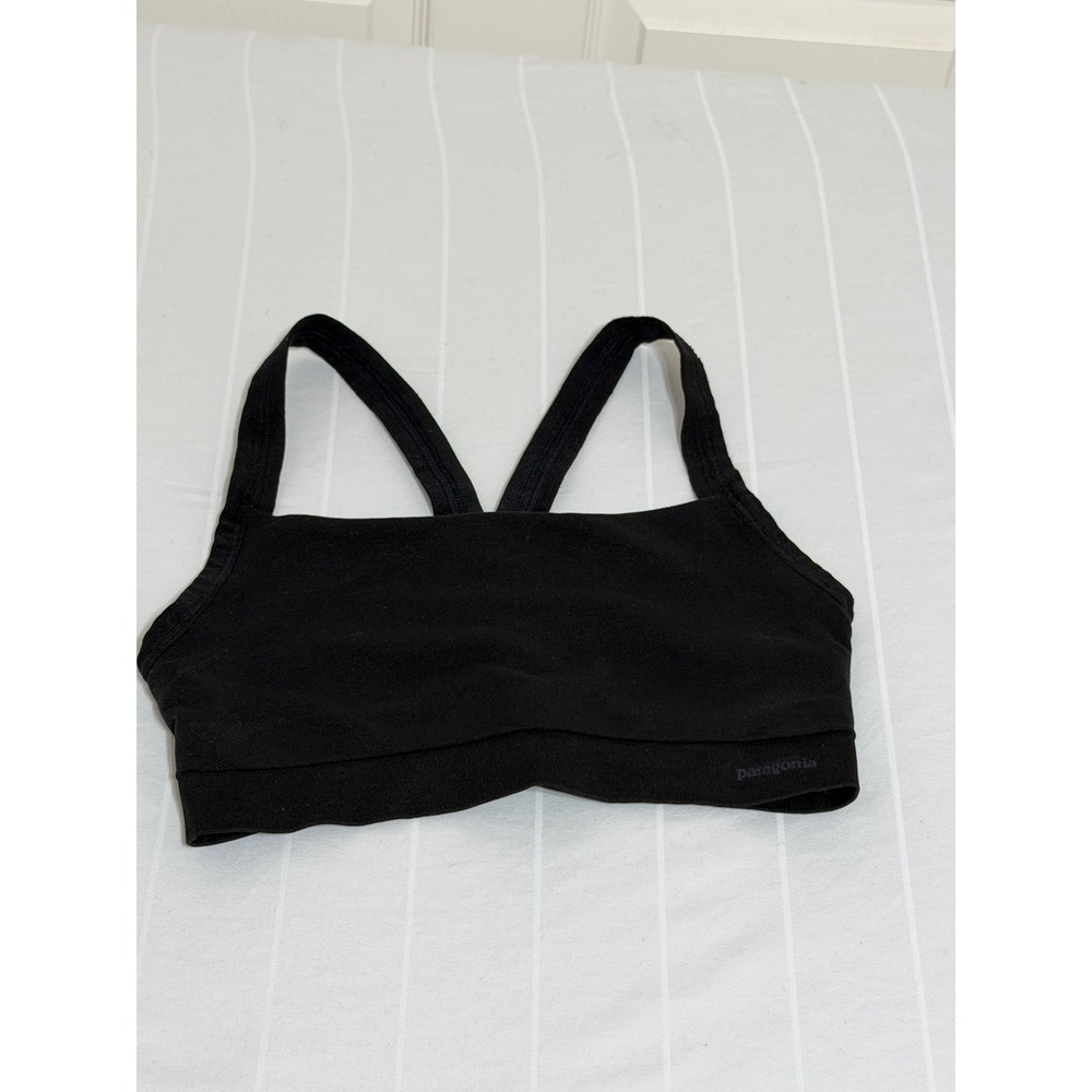 Patagonia Womens Black Activewear Racerback Sports Bra Size M